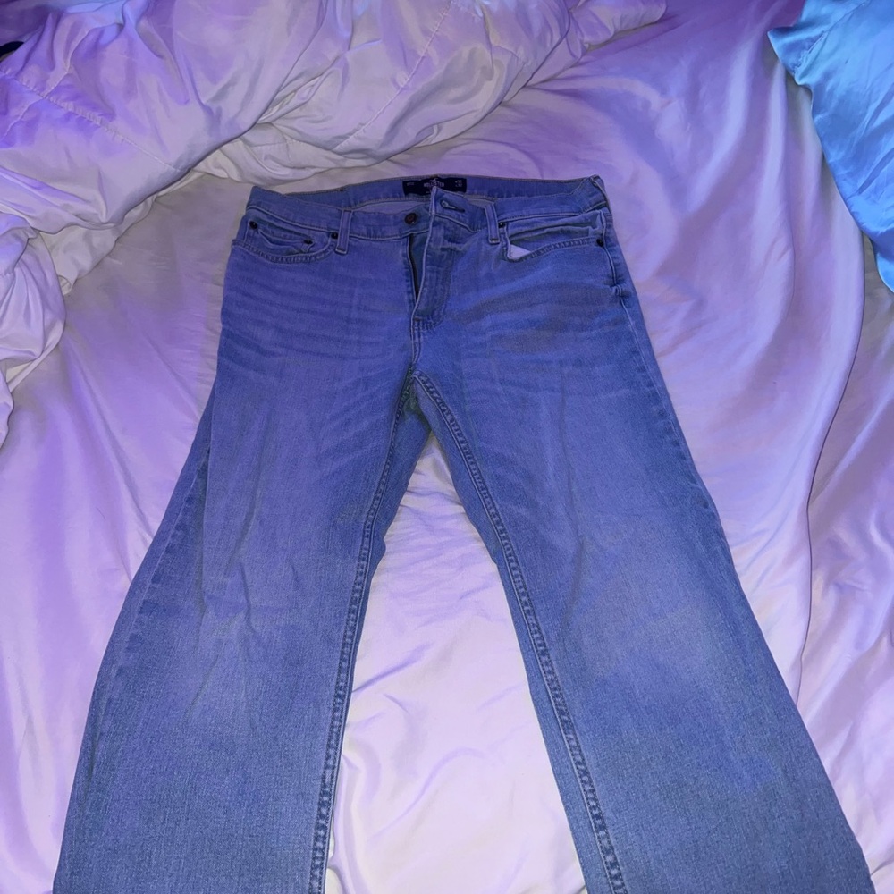 Hollister Blue Straight Leg Jeans